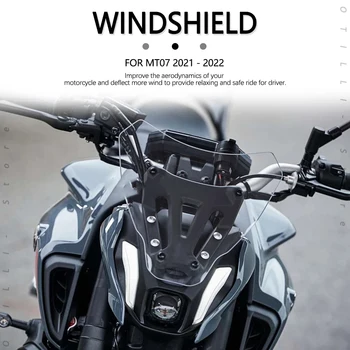 Naujas Oro pertvara nuo Vėjo + laikiklis 2021 2022 Motociklo priekinio Stiklo, Priekinio stiklo Antveidis Viser Tinka Yamaha MT07 MT-07 MT 07