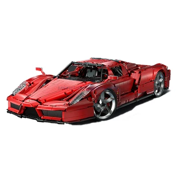 Naujas Raudonas Sporto Modelio Automobilių SS 10523 Blokai Greitai Greičio Lenktynių aukštųjų Technologijų Transporto priemonių Plytų Žaislų Rinkinys Naujųjų Metų Dovana Berniukų Vaikai
