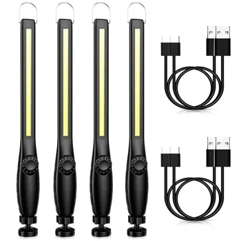 Naujos COB LED Žibintuvėlis Magnetinio Darbo Lemputė USB Įkraunamas Žibintuvėlis, Kablys, Nešiojamų Žibintų Tikrinimo Šviesos Kempingas Automobilių Remontas Lempos