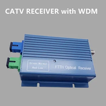Naujų FTTH kabelinės televizijos Imtuvą su WDM Optinis Imtuvas Su WDM 1550 /1490 /1310nm kabelinę televiziją PON Optinis Imtuvas Su AGC