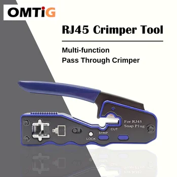 OMTIG RJ45 Crimp Tool Pro Crimper Pjovimo Cat6a Cat6 Cat5 Cat5e 8P8C Modulinės Jungtis, 