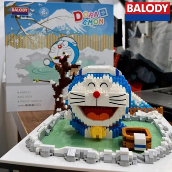 Originali BALODY Doraemon blokai sunku vaikiškas žaislas surinkimo modelio papuošalus Naujųjų Metų gimtadienio dovana