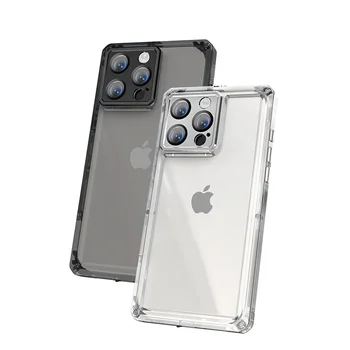 Originalus Oficialiai Skaidrus Atveju iPhone, 15 Pro Max Aišku, galinis Dangtelis skirtas iPhone 15 Pro Bamperio Sunku VNT Atveju Visą Objektyvo Dangtelis