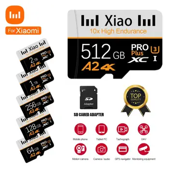 Originalus Xiaomi Mini SD Kortelę 1 TB A2 Atminties Kortelės 512/256/128GB Memoria Micro TF/SD Kortelę 2TB Telefono Kamera Drone Vaizdo plokštė