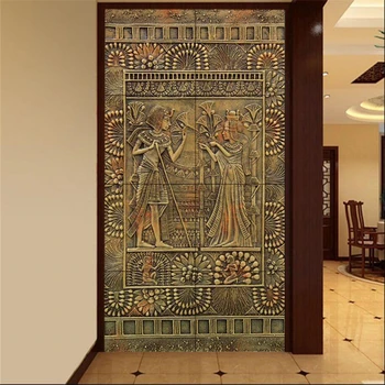 papel de parede para quarto Užsakymą tapetai senovės Egipto faraono paramos koridoriaus fone sienos popieriaus namų dekoro freskos