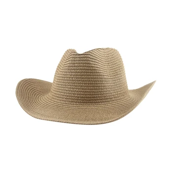 Paplūdimio Skrybėlę, Skrybėlės Moterims Vasaros Kaubojaus Skrybėlę Panama Platus Kraštų Vakarų Kaubojus Cowgirl Kietas Džiazo Bžūp Vyras Šiaudų Skrybėlę nuo Saulės Skrybėlę Sombrero
