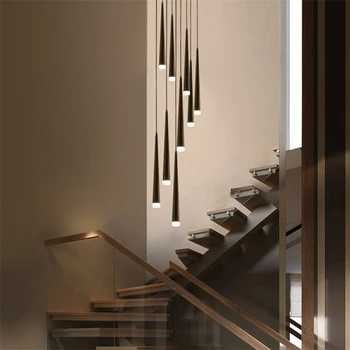 Paprastumas LED Laiptų liustra kambarį lempos virtuvės patalpų apšvietimas namų dekoro juosta Sala lentelė prabangos linija sieniniai šviestuvai