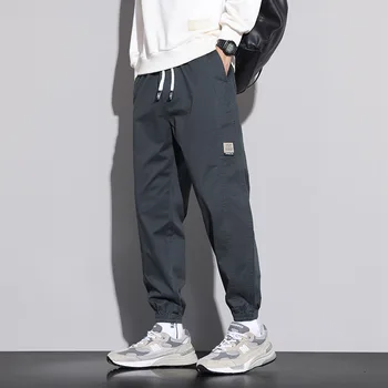 Pavasarį ir Rudenį Gatvės Amerikos Krovinių Kelnės Vyrams Hip-Hop Poilsiu Streetwear Laisvi Sporto Madingo Prekės ženklo Devynių Taškų Kelnės