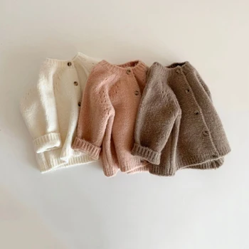 Pavasarį, Rudenį, Kūdikių Mergaitės, susagstomi megztiniai Kailis Kūdikių Megztinis Bamblys susagstomi megztiniai Megztiniai Naujagimių Trikotažas ilgomis rankovėmis Baby Girl Drabužiai