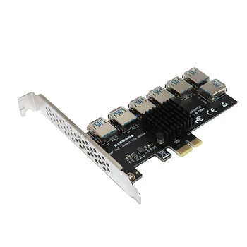 PCIE Adapter Card Pci Express Daugiklis Hub PCIE 1X Adapteris BTC Kasybos Plėtros Kortelę