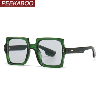 Peekaboo aikštėje rėmo akiniai nuo saulės vyrams žalia juoda uv400 retro saulės akiniai moterims, dekoruoti akiniai 2023 lašas laivas