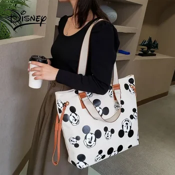 Pečių Maišą Disney Girl Moterų Nešti Mickey Mouse Dizaineris Maišą Didelės Talpos Prabanga Rankinės Drobės Ponios rankinės