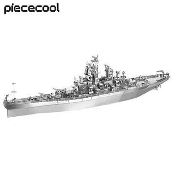 Piececool 3D Galvosūkiai USS MISSOURI Šarvuotis Metalo modelių Kūrimo Rinkiniai 