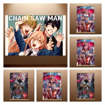 Pjūklą Vyras Plakatas Japonų Manga Anime Plakatu, Drobės, Sienos Meno Tapybos Live Kambario Sienų Dekoras Magnetinė Nuotrauka Įrašą Namų Dekoro