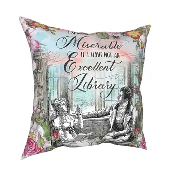 Puikybė Ir Prietarai Biblioteka Jane Austen Pagalvę Padengti Namų Dekoratyvinė Pagalvėlė Apima, Mesti Pagalvę už Kambarį Poliesteris