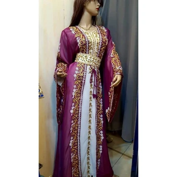 Rožinė Dubajus Maroko Kaftan Georgette Suknelė Jilbab Arabijos Drabužių Mados Tendencijas