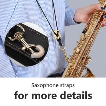 Saksofonas Patogus Dirželis Reguliuojamas Sax Kaklo Dirželis Su Kabliuko Muzikos Instrumentų Priedai Alto Tenoriniu Saksofonais