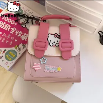 Sanrio Animacinių Filmų Hello Kitty Moterų Žvaigždė Pink Crossbody Maišą Naujų Y2k Preppy Saldus Mielas Mergaičių Mažas Kvadratas Maišelį Korėjos Mados Rankinės