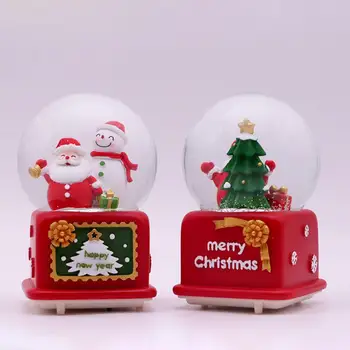 Santa Claus Sniego Pasaulyje Dekoratyvinės 3D Animacinių filmų Kalėdų Papuošalai Miniatiūriniai Muzikos Pasaulyje Sniegas