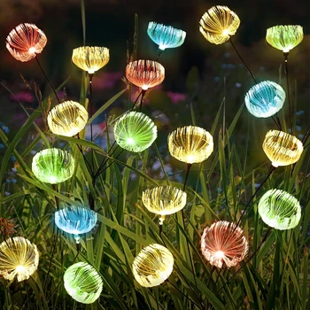 Saulės jellyfish šviesos sodas žibintai lauko vandeniui kraštovaizdžio puošmena vejos žibintai