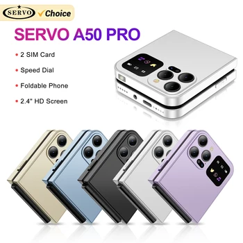 SERVO A50 Pro Flip Telefonas Dual SIM Kortele, GSM Elektros Degiklio Automatinio Skambučių Įrašymas 2.4 Colių Ekranas, Sulankstomas Mobilieji Telefonai, Tipas-C
