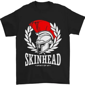 Skinhead Romos Trojos Šalmas Punk Muzikos Vyrai T-Shirt 100% Medvilnė