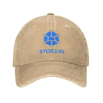 Storj Aukščiausios Kokybės Logotipas Džinsinio audinio dangtelis Beisbolo kepurė Megzta kepurė