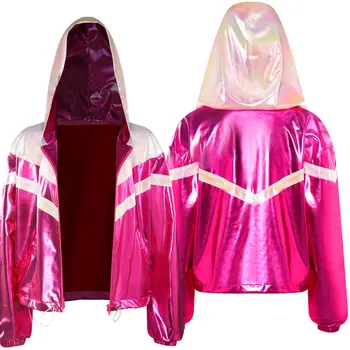 Suaugusių Moterų, Mergaičių, Retro 80s 90s Cosplay Kostiumų Atsitiktinis Striukė Kailis Sportwear Komplektus Halloween Carnival Šalies Vaidmenų Kostiumas
