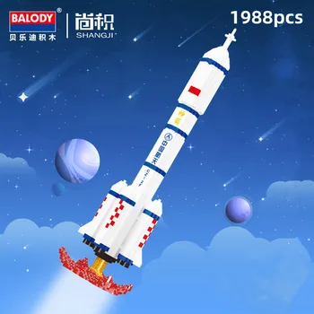 Svajonė kosmoso raketų BALODY blokai Kinijos Kosmoso Darbalaukio papuošalų Kūrybos mažų dalelių surinkimo vaikams žaislas berniukui dovana