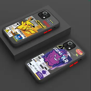 Telefoną Atveju Xiaomi Mi 12T Pro 11 Lite 9T 12X 13 Ultra 10T 12 13 Pro 10 Pastaba Lite 11T Dangtis atsparus smūgiams Mielas Animacinių filmų Pokemon