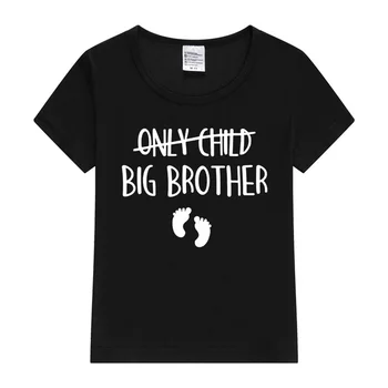 Tik Vaikas Didelis Brolis, Sesuo Būti Nėštumo Skelbimas Marškinėlius Vaikai Trumpas Rankovės Vaikas marškinėliai Vaikams Medvilnės Atsitiktinis Tees Viršų