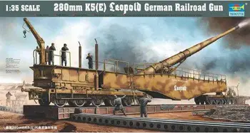Trimitininkas 00207 1/35 280mm K5(E) Leopold Geležinkelio Ginklą Modelio Rinkinys