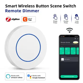 Tuya Zigbee Smart Switch Belaidžio Sienos, Push Button Scene Switch Valdytojas Baterija Smart Home 