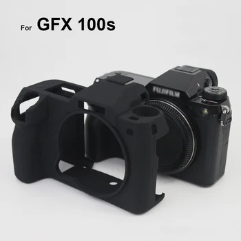 Už Fuji Fujifilm GFX 100S Fullbody Ultra-Plonas, Lengvas, Minkštas Silikonas, Guma Padengti Būsto Atveju juoda / oranžinė / Mėlyna
