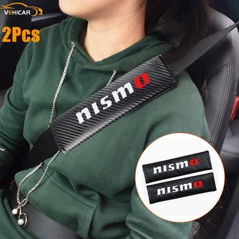 VEHICAR 2VNT Automobilio Sėdynės Diržo Dangtelis Auto saugos Diržų Padas NISMO Logotipą, mezgimo Vairuotojo Raštas Peties Transporto priemonių Priedai