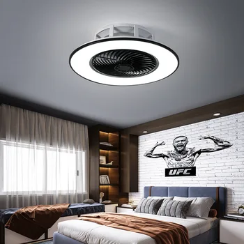 Ventiliatorius lempos, miegamojo kambarį valgomasis ramioje plonas, nematomas ventiliatorius su šviesos nuotolinio patalpų Ventilador de techo