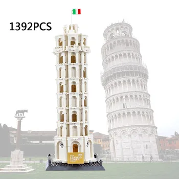 Visame pasaulyje Žinomų Kultūros, Meno, Senovės Architektūros Modelis Blokuoti Italijos Pizos Bokštas Pastatas, Mūrinis Žaislų Kolekcija Dovanos
