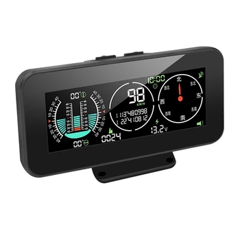 Visi Automobiliai M60 Automobilių GPS HUD Spidometras Protingas Inclinometer Off-Road Greitis, Ekrano Pasvirimo Kampą Kompasas