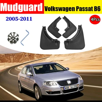 VW Volkswagen Passat B6 3C 2005-2011 Purvasargių Sparnas Purvo Atvartu Guard Purslų Automobilių Aksesuarai, Auto Mudflpas Styline Priekiniai Galiniai