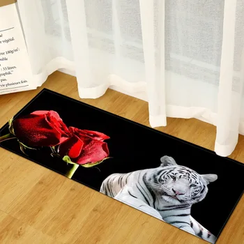 WUJIE Tigras Modelis Virtuvės Kilimėlis Gyvūnų Słomianka Anti-slip Kilimai Gyvenamasis Kambarys Balkonas Kilimas Sveiki Kilimėliai Lauko Vonios Kilimėlis