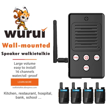 Wurui S1 mini Garsiakalbis walkie talkie Virtuvės sienos dvikrypčio radijo ryšio kolektorinis Nešiojamų profesional pigūs uhf Ligoninėje banko Stotis
