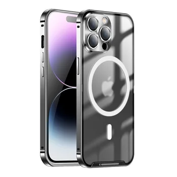 Z-PARODYTI, Metalo Magsafe Originalą Iphone14 Pro Max Atveju Ultra Plonas Magnetinio atsparus smūgiams gaubtas, Skirtas Apple 14 13 12 11 Pro Max Atveju