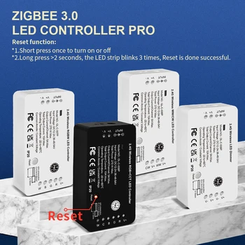 Zigbee 3.0 RGBCCT RGBW BMT Dimeris LED Juostos Valdiklis Pro Miegamojo, Virtuvės, Apšvietimo, Alexa Balso APP Kontrolės DC12V-54V