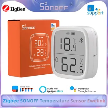Zigbee SONOFF Temperatūros Jutiklis Ewelink SNZB-02D 3.0 Smart Drėgmės Jutiklis LCD Ekranas, Nuotolinio Realiuoju laiku Stebėti Alexa, Google 
