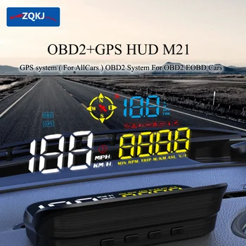 ZQKJ M21 Head Up Display OBD2 GPS 