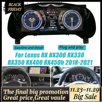 Į Naujausias LCD Skaitmeninis Prietaisų skydelį, Lexus RX RX300 RX330 RX350 RX400 RX450 2018-2021Instrument Grupių Kabinos Spidometras