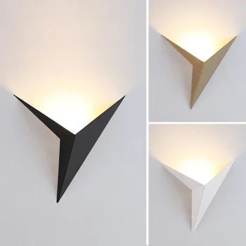 Šiaurės Stiliaus Trikampio Formos LED Sieniniai Šviestuvai Modernus Minimalistinio Patalpų Sieniniai Šviestuvai Kambarį Žibintai AC85-265V Led Apšvietimas