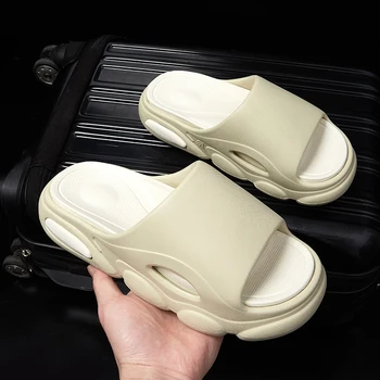 Šlepetės Platforma 5cm Vyrų Minkštas Oro Pagalvės Šlepetės EVA Moterų Šlepetės Mados Fifo Lauko Batai Vasaros Sandalai 2023