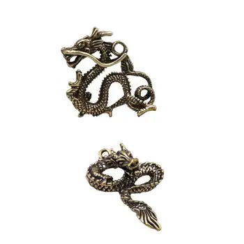 Žalvario Mini Kinų Drakonas Kabinti Ornamentu Žavinga Dekoracija 2024 Metų Kinijos Drakonas, Kinų naujieji Metai, Priedai