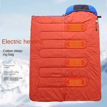 Žiemos Lauko Kempingas Elektros Šildymo miegmaišis Šiltas ir Šildymo miegmaišį Nešiojamų Antklodė Automobilių, Vežančių miegmaišį